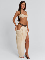 MAISIE MAXI SKIRT BEIGE