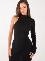 One Shoulder Knit Dress
