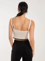 Contrast Crochet Bralette