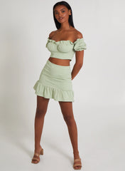 Frill Detail Milkmaid Top