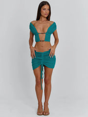 ALIA TOP TEAL