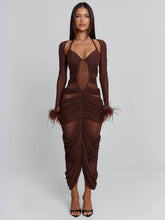 CHERREY MAXI DRESS CHOCOLATE