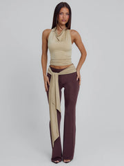 MINNA PANT BROWN TAN