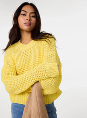 Waffle Knit Crop Jumper