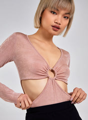 Cut Out Slinky Bodysuit