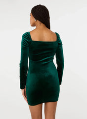 Velvet Twist Front Dress