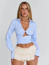 ALYISSIA TOP BLUE STRIPE
