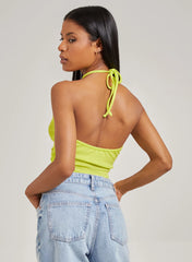 Ribbed Halterneck Crop Top