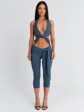 EUGENIA CAPRI JUMPSUIT SLATE