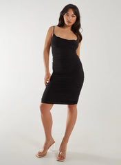 Slinky Cowl Neck Midi Dress