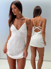 Makaia Balconette Mini Dress White