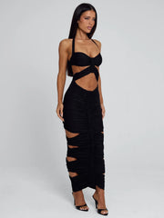 LUCCA MIDI DRESS BLACK