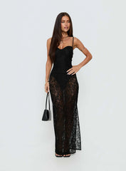 Yvanna Lace Maxi Dress Black