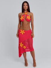 NATALIE SKIRT CORAL