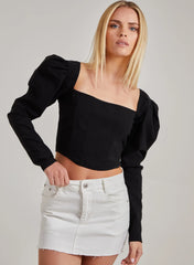 Bengaline Long Sleeve Corset Top