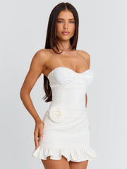 FINLAY MINI DRESS WHITE
