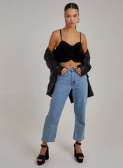 Lace Up Corset Crop Top
