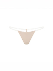 SEAMLESS CLEAR STRAP G-STRING NUDE