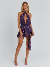 ALASIA MINI DRESS DEEP MAUVE POLKA DOT