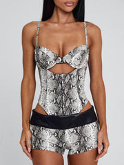 AUREZA PLAYSUIT SILVER SNAKE