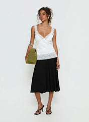 Avyra Lace Trim Cami Top White