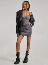 Glitter Mini Skirt