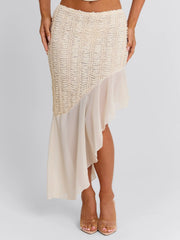 VICTOREA MIDI SKIRT CREAM