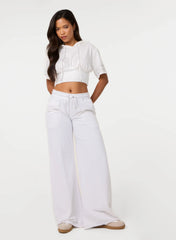 Cropped Diamante Detail Hoodie