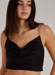 Diamante Strap Cowl Neck top
