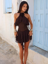 LYDII MINI DRESS CHOCOLATE BROWN