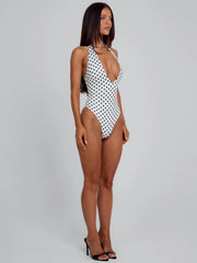 AILINA BODYSUIT BLACK POLKA DOT