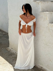 Althaia Maxi Skirt White