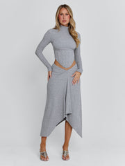Amelis Maxi Skirt Grey