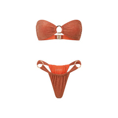 Denver Bikini Bottom Orange Shimmer