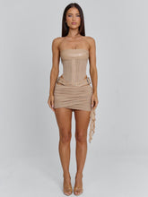 DESIREE MINI DRESS TAN