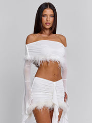 Gilda Mini Skirt White