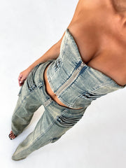 Joelle Cargo Pants Denim