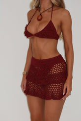 Leni Mini Skirt Wine