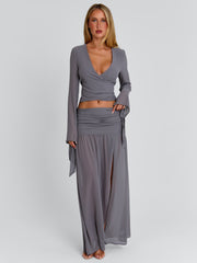 Livvie Maxi Skirt Grey