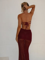 Madeira Maxi Skirt Burgundy