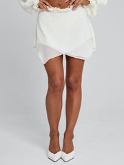 Mae Mini Skirt Ivory