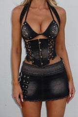 Misty Mini Skirt Black