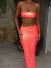 Nelly Cropped Bandeau Orange