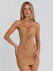 Oraya Mini Dress Tan