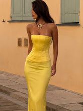 Sola Satin Corset Yellow