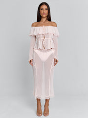 Taraya Midi Skirt Pink