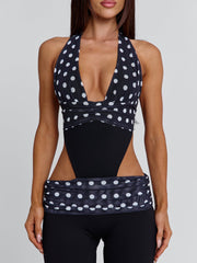 Virelle Jumpsuit Black Polka Dot