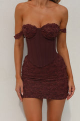 Zana Mini Dress Dark Mauve