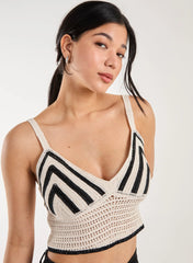 Contrast Crochet Bralette