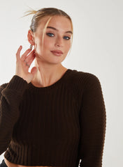 Cropped Knit Jumper